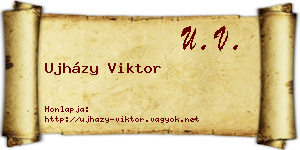 Ujházy Viktor névjegykártya