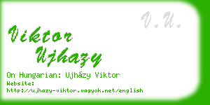 viktor ujhazy business card